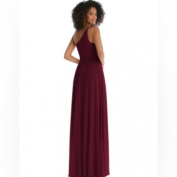 NWT After Six Auburn Moon One Shoulder maxi gown size 14 - Picture 2 of 15